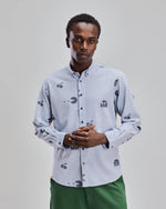 PAC-MAN Retro Flannel Light Blue Shirt