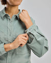 Velvet Boxy Shirt Light Green