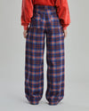 Flannel Checks Straight Leg Pants