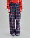 Flannel Checks Straight Leg Pants