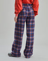 Flannel Checks Straight Leg Pants