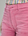 Velvet Straight Leg Pants Rose Pink