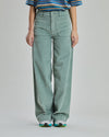 Velvet Straight Leg Pants Ligth Green