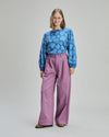 Wide Leg Pants Washed Lavender