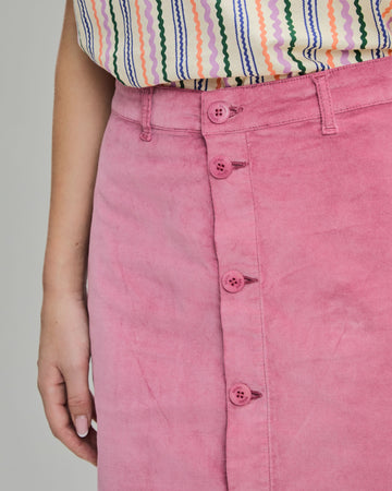 Velvet Mini Skirt Pink Rose