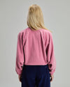 Velvet Corduroy Raglan Sweatshirt Pink Rose