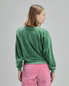Velvet Raglan Sweatshirt Ligth Green