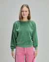 Velvet Raglan Sweatshirt Ligth Green
