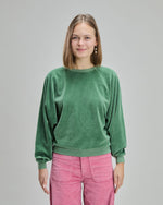 Velvet Raglan Sweatshirt Ligth Green
