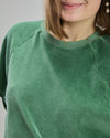 Velvet Raglan Sweatshirt Ligth Green