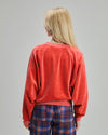 Velvet Raglan Sweatshirt Burnt Orange
