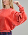 Velvet Raglan Sweatshirt Burnt Orange