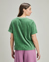 Oversize Velvet Tee Ligth Green