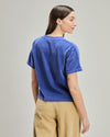 Oversize Velvet Tee Blue