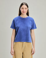 Oversize Velvet Tee Blue