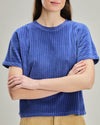 Oversize Velvet Tee Blue