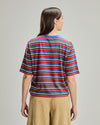 Stripes Block Boxy Tee Blue