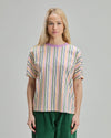 Wavy Stripes Tee Ecru