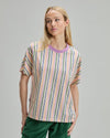 Wavy Stripes Tee Ecru
