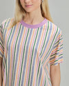 Wavy Stripes Tee Ecru