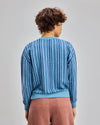 Wavy Stripes Sweatshirt Blue