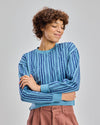 Wavy Stripes Sweatshirt Blue