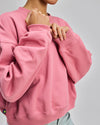 Flower Dot Oversize Sweatshirt Rose