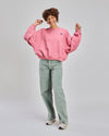 Flower Dot Oversize Sweatshirt Rose