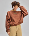 Grandma Plants Oversize Sweatshirt Brown