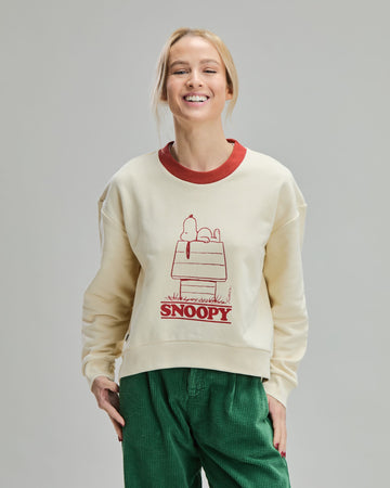 Peanuts No Worries Sweatshirt Ecru
