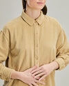 Corduroy Long Overshirt Beige