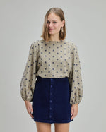 Corduroy Mini Skirt Dark Blue