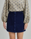 Corduroy Mini Skirt Dark Blue