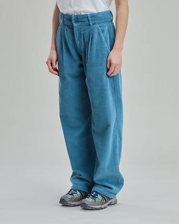Corduroy Pleated Pants?Vintage Blue