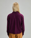 Babycord Boxy Blouse Eggplant