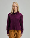 Babycord Boxy Blouse Eggplant