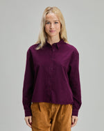 Babycord Boxy Blouse Eggplant