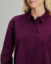 Babycord Boxy Blouse Eggplant