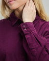 Babycord Boxy Blouse Eggplant