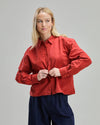 Babycord Boxy Blouse Terracota