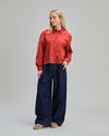 Babycord Boxy Blouse Terracota