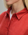 Babycord Boxy Blouse Terracota
