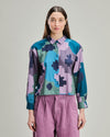Maxiflower Boxy Blouse Blue
