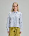 Grandma Plants Boxy Blouse Blue