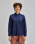 Slub Denim Straight Fit Shirt