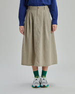 Checks Midi Skirt Ecru