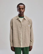 Dry Rose Oversize Camp Checks Shirt Ecru