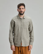 Salchi Dog Flannel Overshirt Taupe