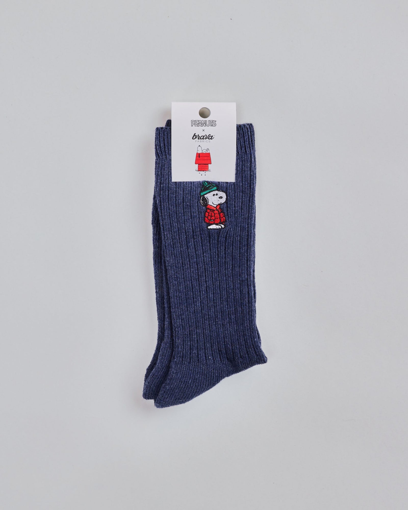 Peanuts Puffy Socks Blue