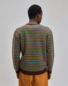 Retro Stripes Wool Sweater Brown